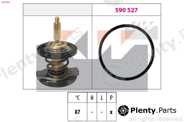 KW 580807 — Thermostat, coolant Made in Italy - OE Equivalent
