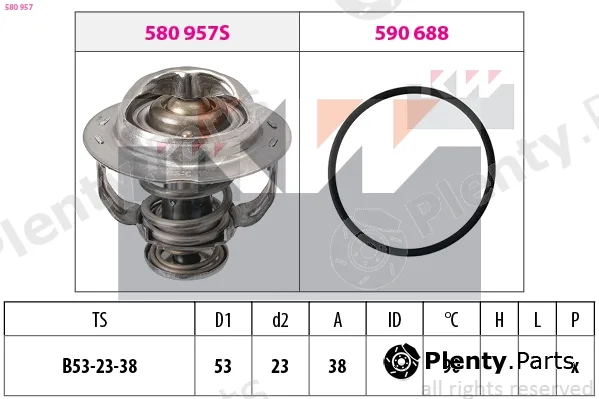 KW 580957 — Thermostat, coolant Made in Italy - OE Equivalent