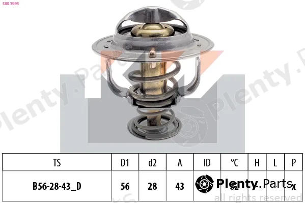KW 580399S — Thermostat, coolant Made in Italy - OE Equivalent