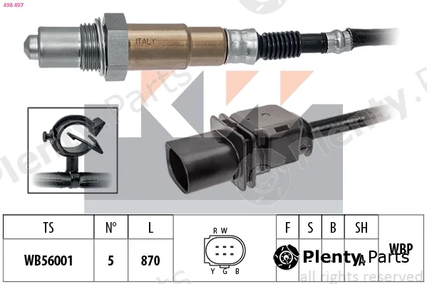 KW 498497 — Lambda Sensor Made in Italy - OE Equivalent