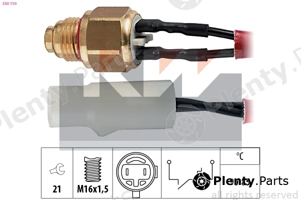 KW 550110 — Temperature Switch, radiator fan Made in Italy - OE Equivalent
