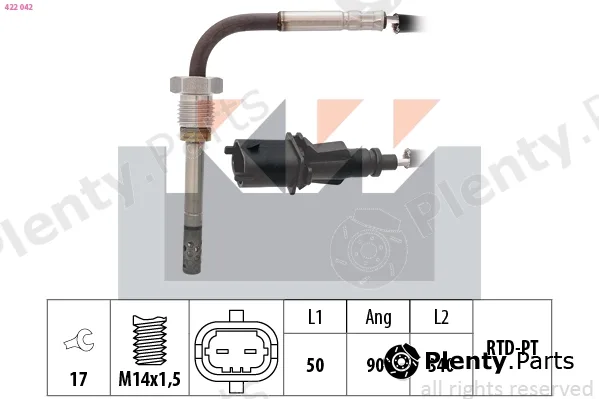 KW 422042 — Sensor, exhaust gas temperature Made in Italy - OE Equivalent