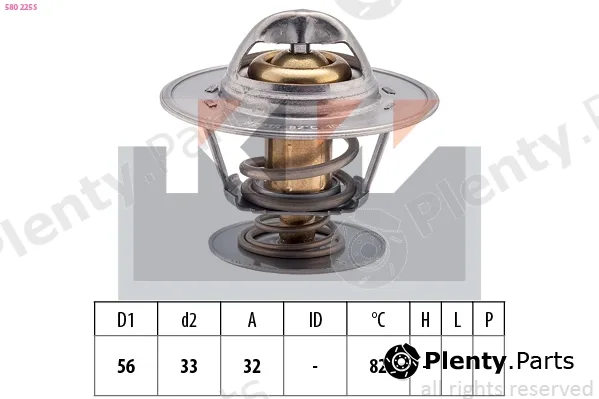KW 580225S — Thermostat, coolant Made in Italy - OE Equivalent