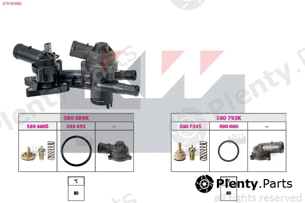 KW 579959KK — Thermostat, coolant Made in Italy - OE Equivalent