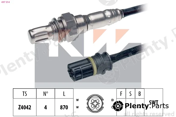 KW 497314 — Lambda Sensor Made in Italy - OE Equivalent