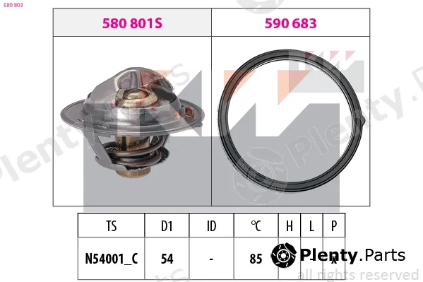 KW 580803 — Thermostat, coolant Made in Italy - OE Equivalent