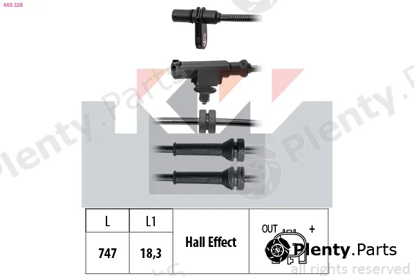 KW 460228 — Sensor, wheel speed Made in Italy - OE Equivalent
