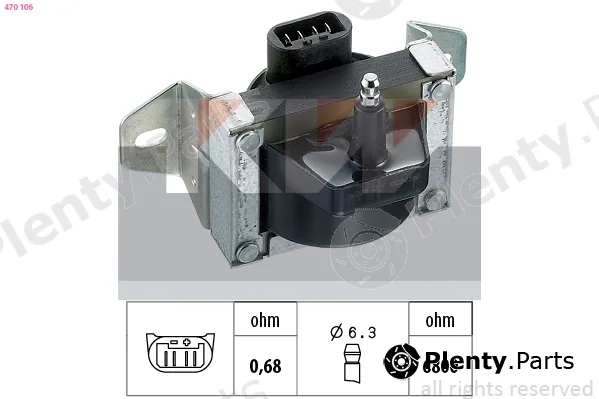 KW 470106 — Ignition Coil Made in Italy - OE Equivalent