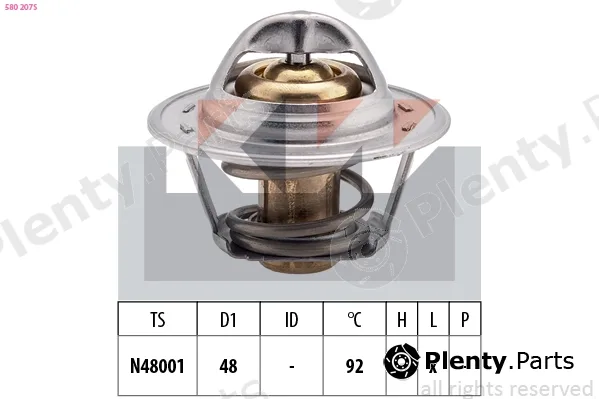 KW 580207S — Thermostat, coolant Made in Italy - OE Equivalent