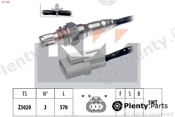 KW 497398 — Lambda Sensor Made in Italy - OE Equivalent