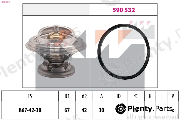 KW 580271 — Thermostat, coolant Made in Italy - OE Equivalent