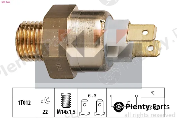 KW 550146 — Temperature Switch, radiator fan Made in Italy - OE Equivalent
