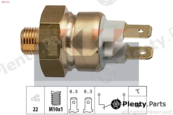 KW 540112 — Temperature Switch, coolant warning lamp Made in Italy - OE Equivalent