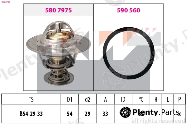KW 580797 — Thermostat, coolant Made in Italy - OE Equivalent