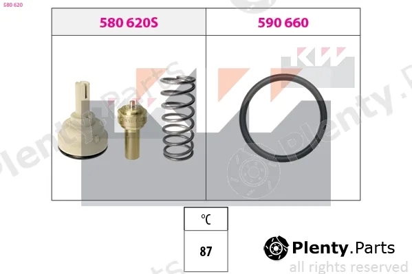 KW 580620 — Thermostat, coolant Made in Italy - OE Equivalent
