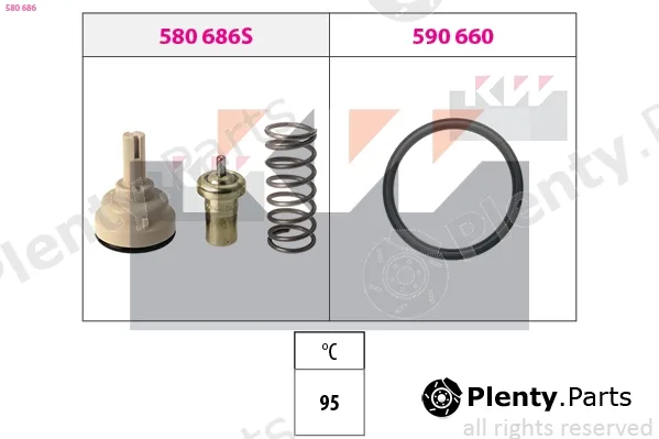 KW 580686 — Thermostat, coolant Made in Italy - OE Equivalent