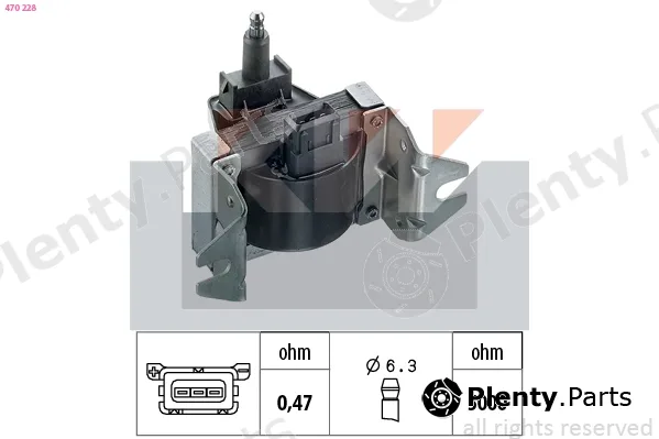 KW 470228 — Ignition Coil Made in Italy - OE Equivalent