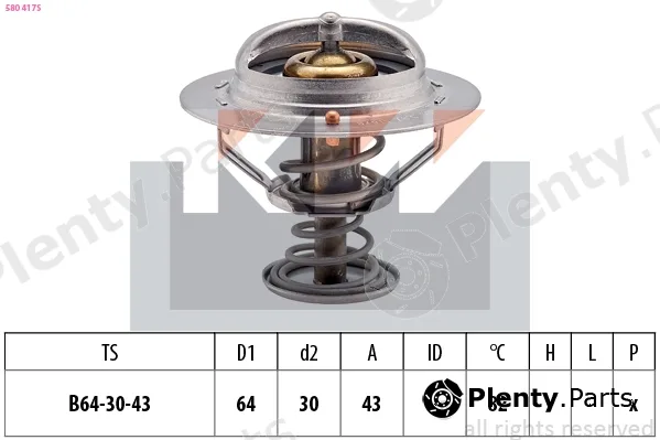 KW 580417S — Thermostat, coolant Made in Italy - OE Equivalent