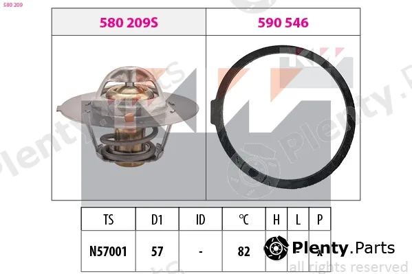 KW 580209 — Thermostat, coolant Made in Italy - OE Equivalent