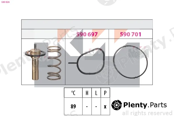 KW 580826 — Thermostat, coolant Made in Italy - OE Equivalent