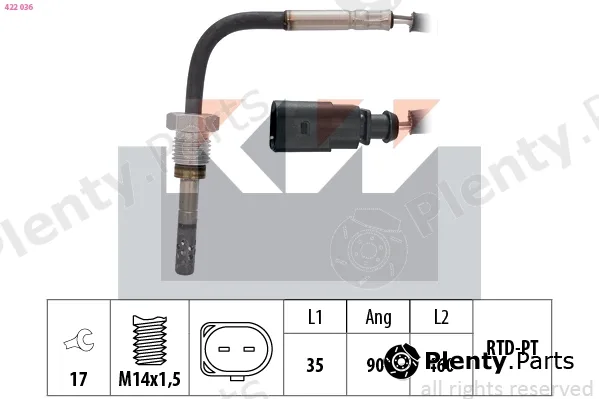 KW 422036 — Sensor, exhaust gas temperature Made in Italy - OE Equivalent