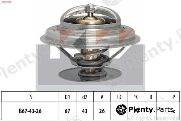 KW 580578S — Thermostat, coolant Made in Italy - OE Equivalent