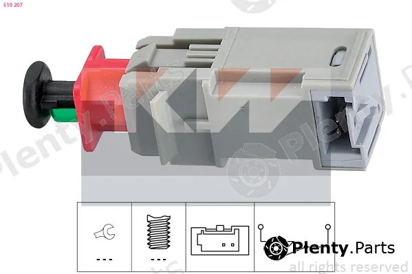 KW 510207 — Switch, clutch control (cruise control) Made in Italy - OE Equivalent