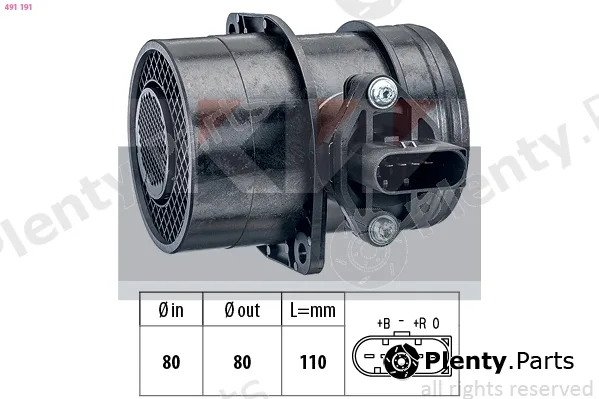 KW 491191 — Mass Air Flow Sensor Made in Italy - OE Equivalent