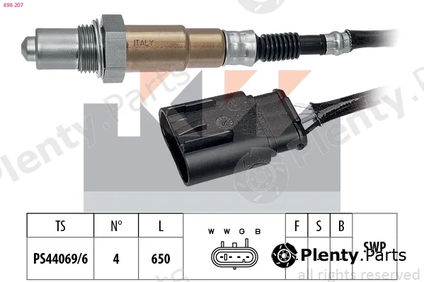 KW 498207 — Lambda Sensor Made in Italy - OE Equivalent