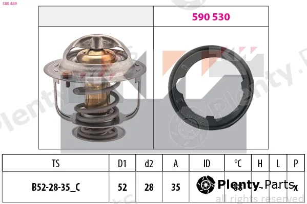 KW 580489 — Thermostat, coolant Made in Italy - OE Equivalent