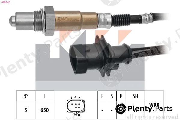 KW 498542 — Lambda Sensor Made in Italy - OE Equivalent