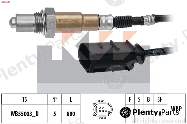 KW 498543 — Lambda Sensor Made in Italy - OE Equivalent