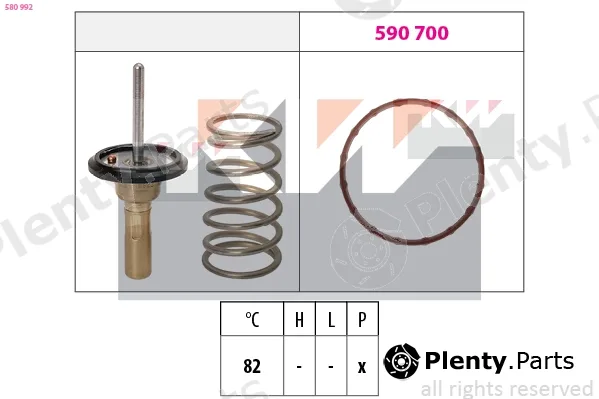 KW 580992 — Thermostat, coolant Made in Italy - OE Equivalent