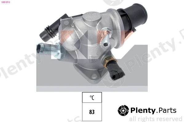 KW 580812 — Thermostat, coolant Made in Italy - OE Equivalent