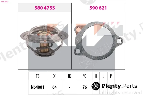 KW 580475 — Thermostat, coolant Made in Italy - OE Equivalent