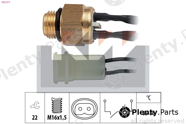 KW 550217 — Temperature Switch, radiator fan Made in Italy - OE Equivalent