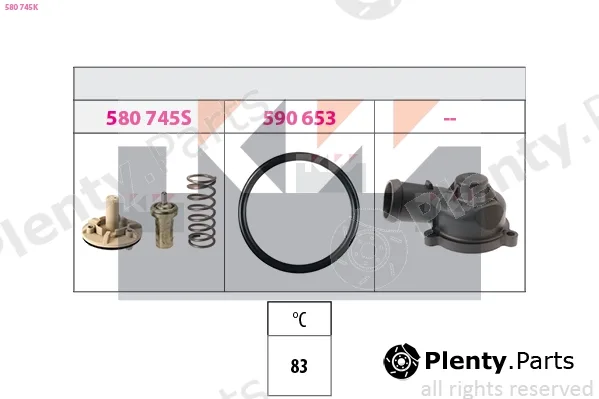KW 580745K — Thermostat, coolant Made in Italy - OE Equivalent