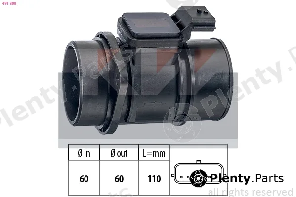 KW 491388 — Mass Air Flow Sensor Made in Italy - OE Equivalent