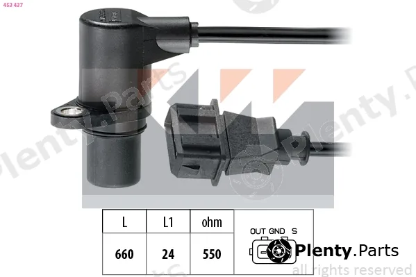 KW 453437 — Sensor, crankshaft pulse Made in Italy - OE Equivalent