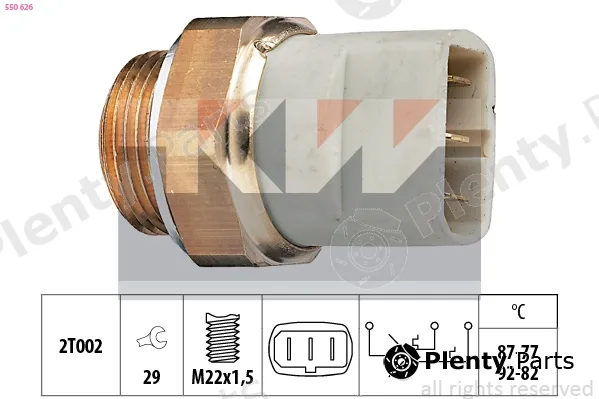 KW 550626 — Temperature Switch, radiator fan Made in Italy - OE Equivalent