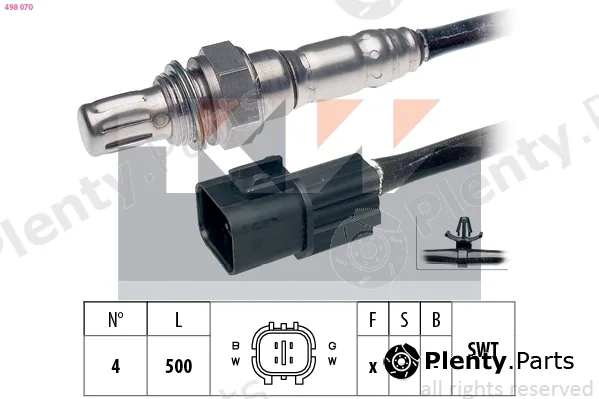 KW 498070 — Lambda Sensor Made in Italy - OE Equivalent