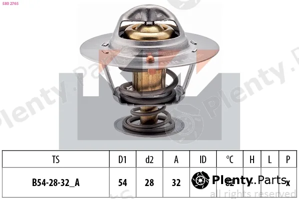 KW 580276S — Thermostat, coolant Made in Italy - OE Equivalent
