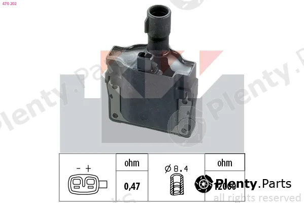 KW 470202 — Ignition Coil Made in Italy - OE Equivalent