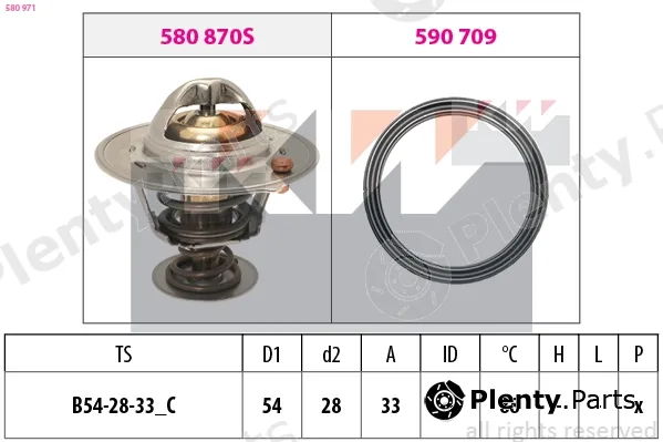 KW 580971 — Thermostat, coolant Made in Italy - OE Equivalent