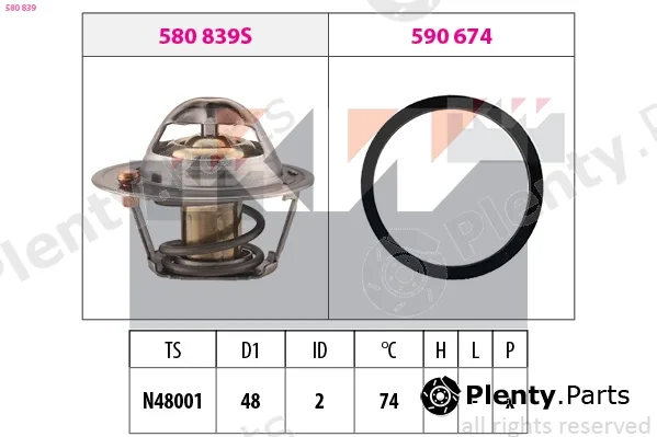 KW 580839 — Thermostat, coolant Made in Italy - OE Equivalent