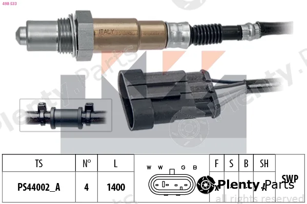 KW 498533 — Lambda Sensor Made in Italy - OE Equivalent