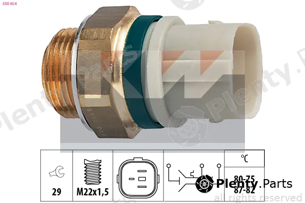 KW 550654 — Temperature Switch, radiator fan Made in Italy - OE Equivalent