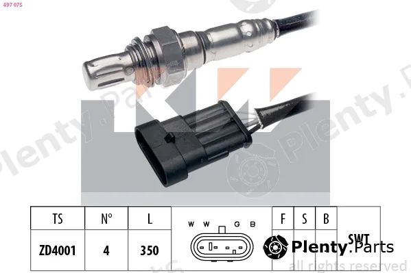 KW 497075 — Lambda Sensor Made in Italy - OE Equivalent