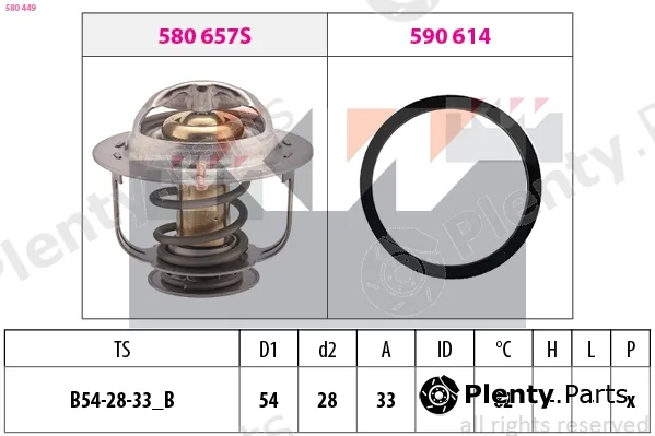 KW 580449 — Thermostat, coolant Made in Italy - OE Equivalent
