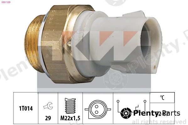 KW 550129 — Temperature Switch, radiator fan Made in Italy - OE Equivalent